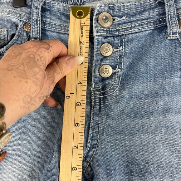 Vanity Y2K Low Rise Blue Distressed Jeans Fancy Pockets Premium Collection 29 - Picture 6 of 13